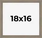18x16 Frame Gray Barnwood Picture Frame Modern Photo Frame UV Acrylic, Acid Free