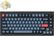 Keychron V1 Max QMK/VIA Wireless Custom Mechanical Keyboard, 2.4 GHz/Bluetooth 5.1 / Wired Connection, US Layout, RGB Light, Hot Swappable Gateron Jupiter Mechanical Switch / Gasket Mount Included,