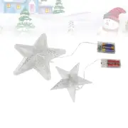2 Pcs Star Shape Treetop Christmas Light Xmas Trees Decoration