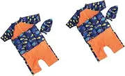 [LIFKOME] 2pcs Fish Short Sleeve Swimwear Bathing Suit Flotation Swimsuit Floating Swimsuit