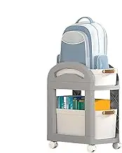 Under Desk Storage Cart, 2-Tier Trolley Cart, Multi-Functional Storage Trolley, Trolley Cart with Wheels, Desk Storage Cart, Textbook Storage Trolley, Classroom Storage Cart, Bedroom Storage Trolley