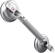 Bathroom Suction Cup Handrail, Portable Suction Cup Bathtub Handle with Indicator Light, Suitable for Kitchen Bedroom Bathtub, Shower and Steps(Gray)