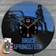 LED Vinyl Clock Bruce Springsteen Light Vinyl Record Wall Clock Decor Home 3840