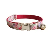 Adjustable Cute Dog Collar, Soft & Durable Floral Dog Collar for Small Medium Large Dogs-Powder beautiful faery L - Powder beautiful faery