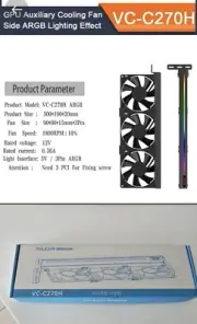 GPU Teucer triple fans with RGB stop for xtra cooling