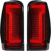 LED Taillights Assembly, Compatible with Mitsubishi Triton L200 2019-2020, Rear Brake Reversing Lamp, Smoked Lens Tail Light, Truck LED Rear Lamp