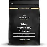 THE PROTEIN WORKS Ferplast Whey Protein 360 Extreme Protein Powder | High Protein Shake | With Glutamine, Vitamins & Minerals | Protein Blend | French Vanilla | 600 g