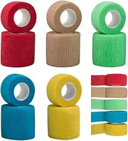 SourceTon 10 Pieces Self Adhering Bandage, Injury Wrap Tape for Dogs Cats, Supports Muscles and Joints, Does Not Stick to Hair, Elastic, Breathable, Relieves Stress