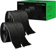VIVOSUN 2-Pack Heavy Duty Zipper, 3In. x 7Ft. Peel & Stick Zipper for Tarp, Double-Side Greenhouse Zipper Indoor Outdoor Dust Barriers Tent Zipper, Black