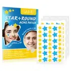 Star+Round Acne Pimple Patches Removal Spot Blemish Plaster 126pcs yellow & blue