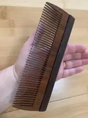 Natural Custom made Wenge & Teak Wood Comb Brush 8”x3 7/8” Heavy Duty