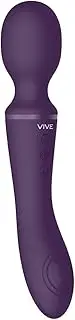 Vive Enora Rechargeable Dual-Ended Silicone Pulse Wave G-Spot Vibrator, Purple