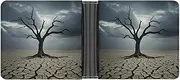 [RTSEBVN] Slim Credit Card Holder Personalized Leather Artistic Purple Tree Money Clip Gifts Wallet For Men Women, Natural landscape, One size, Modern
