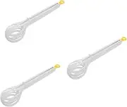 HOMSFOU 3pcs Manual Egg Beater Non-stick Whisk Handheld Kitchen Tool for Baking Stirring