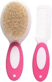 ibasenice Infant Hair Brush Set Newborn Care Comb Scalp Massager Gentle Haircare Tools