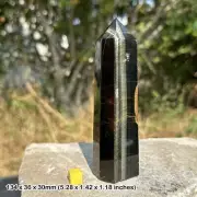 Exquisite tiger eye point from brazil - natural crystal for courage and