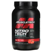 2 X MuscleTech, Nitro-Tech� Whey Protein, Strawberry, 2.2 lbs (998 g)