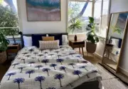 SAIRA Boho Palm Trees Quilted Hand Block Printed Kantha Quilt - Default Title