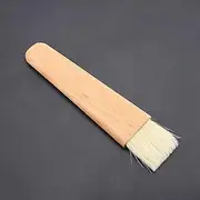 Wooden Barbecuing Brush Baking Brush for Oil Sauce Butter Kitchen Tool (Flat Handle Brush)