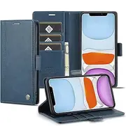 GoshukunTech for iPhone 11 Pro Max Case,for iPhone 11 Pro Max Wallet Case,Flip Leather Wallet Cover with Card Holder Cash Pocket Magnetic Closure[ Blue ]