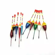 10Pcs Long Tail Fishing Throw Floats Mix Size Floating Bobbers Set Tool US