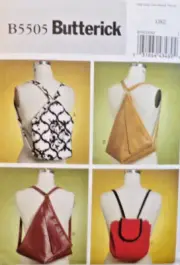 Butterick Sewing Pattern B5505 Backpack Lined 3 Variations One Size FF UNCUT