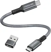 [Basesailor] USB Type C to C 100W Cable with USB Adapter 0.3M,Power Delivery Fast Charging PD Charger Cord for iPhone 15 16 Max,MacBook Pro,iPad 10 Air 4 5 Mini 6,Samsung Galaxy S22 S23 S24,Z Flip Fold