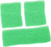 [BESPORTBLE] Women's Workout Headbands Wrist Bands Cotton Sports Headband Set 3 Piece Absorbent Stylish