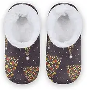 [Caihoyu] Slippers for Kids Girls Boys Coral Fleece Anti-Slip Rubber Sole Lightweight House Slipper Socks Home Indoor