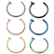 Surgical Steel Open Lip Ear Nose Ring Hoop Small Thin Earrings Body Piercing