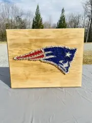 NEW 20”x16” NFL Team Football String Art New England Patriots READY TO HANG Wood