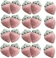 [Gogogmee] Lovely Resin Strawberry Earrings Hair Decor Compact Headdress Charm Adorable Diy Phone Case Charms