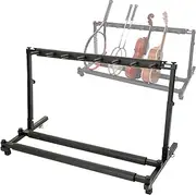 Floor-Standing Racket Stand, 7-Slot Storage Rack, Adjustable Height 15cm, Folding Storage Display Rack, Can Place Badminton, Tennis Racket, Violin, Ukulele, Guitar Cannot Be Placed
