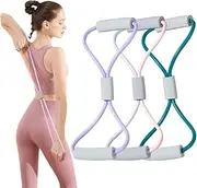 3 Pcs Figure 8 Resistance Bands,Yoga Resistance Band Stretch Fitness Band, Training Elastic Ropes for Chest Arm Back Shoulder, Exercise Equipment for Home Workout,Training,Yoga,Pilates