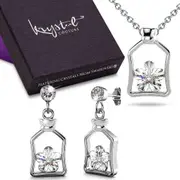 Krystal Couture Boxed Cutie Star Necklace And Earrings Set Embellished with Swarovski® Crystals