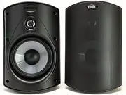 [Polk Audio] Atrium 4 Outdoor Speakers Black with Powerful Bass | All-Weather Durability | Broad Sound Coverage | Speed-Lock Mounting System (Pair) (ATRIUM4-BLACK)