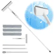 Extendable Window Cleaner Tile Wall Floor Squeegee Glass Wiper with Spray≧♎
