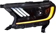 Compatible for FORD Ranger Headlights 2016-2021 Moving DRL Day Running Light LED Bi Xenon Bulb Fog Lights Car Accessory/Everest Head Lamp