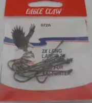 Eagle Claw 72A #8 10CT Extra Long Bronze Hooks