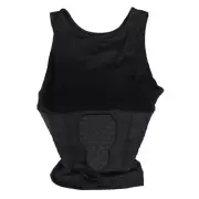 Men's Rib Protector Padded Vest Compression Shirt Training Vest with 3-Pad8767