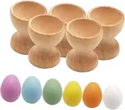 ibasenice 1 Set Hand Drawn Eggshell Egg Holder Egg Tray Adorable Egg Decors Egg Cartons Pantry Organizers and Storage Fake Eggs Egg Rack Egg Storage for Fridge Shakers Hen Wooden