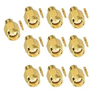 100pcs SMA Solder Male Plug RF Connector for RG402 .141 Semi-Rigid Cable 50 Ohm