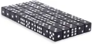 Dice Set 6 Sided - Playing Black 16Mm Set of Dice - Square Dice for Classroom or