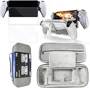 BLOOOK Case Compatible with PS5 Portal, Hard Carry Bag, Carry Handle, Portal Protective Case for Safe Storage, Travel Case Storage for PS Portal Accessories (B Case + Bag + Film))