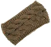 Women Winter Knitted Headbands Ear Warmer Headband with Soft Fleece Lined Thicken Crochet Braided Hairband Knit Cable Headbands Elastic Twist Turban Headwrap for Women Girls (Khaki)