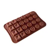 5PCS 24 Cube Round Square Building Block Ice Tray Mold Three-dimensional Ice Box Chocolate Ice Tray Baking Mold