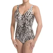 Orig. $154.00 Magicsuit Miraclesuit Swimsuit Size 10 40 One Piece Snow Leopard