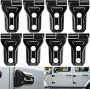 Door Hinge Cover Trim Exterior Accessories Decoration for 2018-2025 Jeep Wrangler JL JLU Sport Sahara Freedom Rubicon Unlimited & Gladiator JT 2-Door and 4-Door (Black 8PCS)