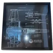 Star Wars X-Wing Fighter manufacture date 9/2016 16”x16”x1 1/4” Artissimo