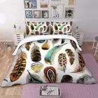 Colorful Peacock Feather Duvet Doona Quilt Cover Set Single/Double/Queen/King